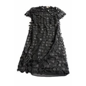Michael Kors Women's Textured Circle Mesh Dress Size 2 dot appliqué design NWT!